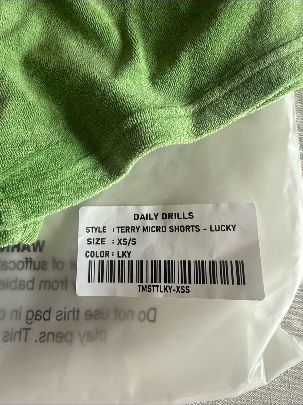 Daily Drills Lucky Terry Lounge Shorts- New - Picture 4 of 4